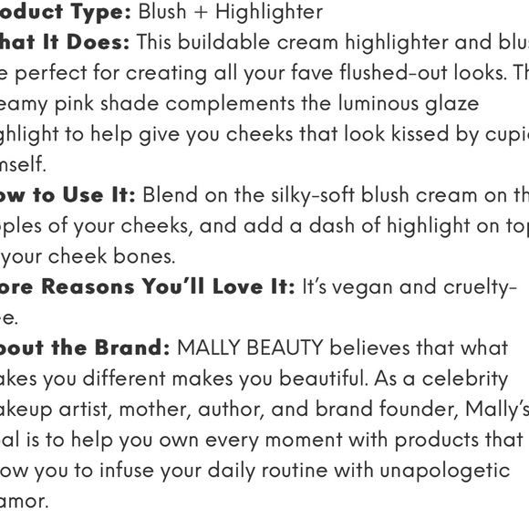 MALLY BEAUTY
Get Cheeky All Over Cheek Glow in Pretty in Pink - Picture 2 of 3